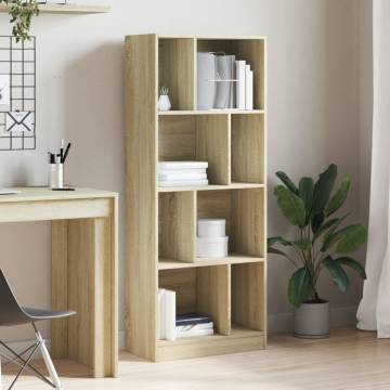  Bookcase Sonoma Oak 57x28.5x141 cm Engineered Wood