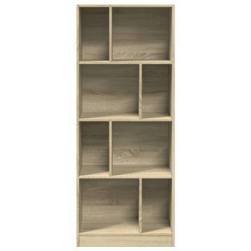  Bookcase Sonoma Oak 57x28.5x141 cm Engineered Wood