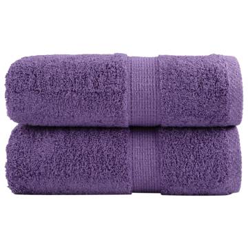  Premium Guest Towels SOLUND 2 pcs Purple 30x50 cm 600 gsm