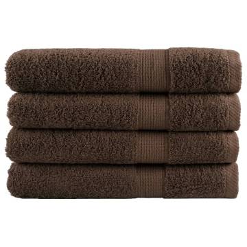  Premium Sauna Towels SOLUND 4pcs Brown 80x200cm 600gsm