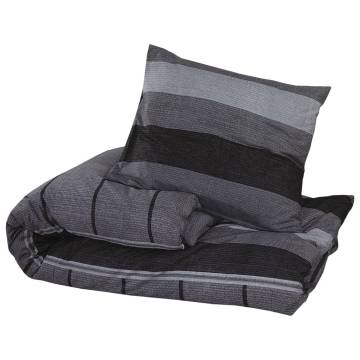 Duvet Cover Set Dark Grey 260x240 cm Cotton