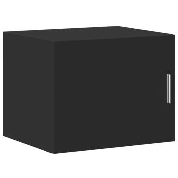  Slim Storage Cabinet Black 50x42.5x225 cm Engineered Wood