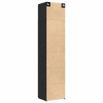  Slim Storage Cabinet Black 50x42.5x225 cm Engineered Wood