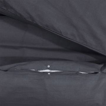 Duvet Cover Set Black 200x200 cm Cotton