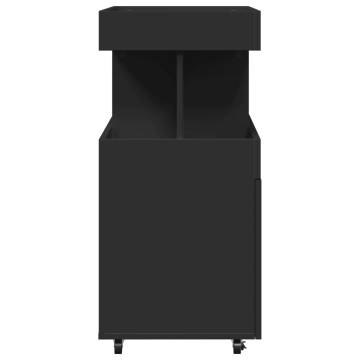  Bar Cart Black 50x41x89 cm Engineered Wood