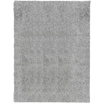 Shaggy Rug PAMPLONA High Pile Modern Grey 300x400 cm