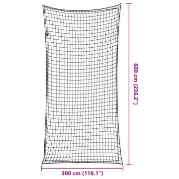  Trailer Net with Elastic Rope Black 6x3 m PP