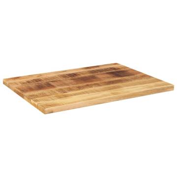  Table Top 70x50x2.5 cm Rectangular Solid Wood Rough Mango