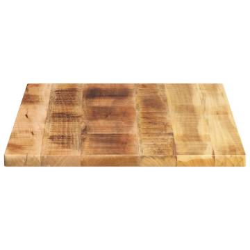  Table Top 70x50x2.5 cm Rectangular Solid Wood Rough Mango