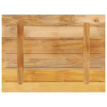  Table Top 70x50x2.5 cm Rectangular Solid Wood Rough Mango