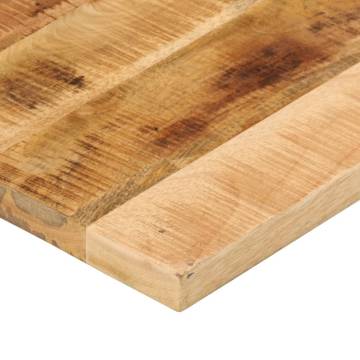  Table Top 80x70x2.5 cm Rectangular Solid Wood Rough Mango