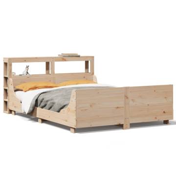  Bed Frame with Headboard 120x190 cm Small Double Solid Wood Pine