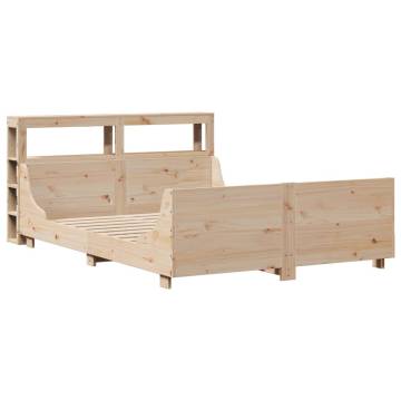  Bed Frame with Headboard 120x190 cm Small Double Solid Wood Pine