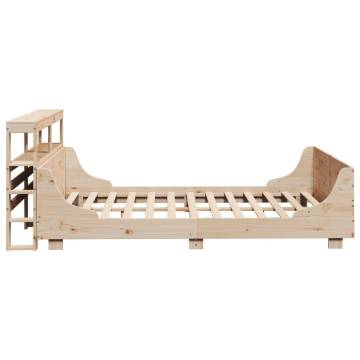  Bed Frame with Headboard 120x190 cm Small Double Solid Wood Pine