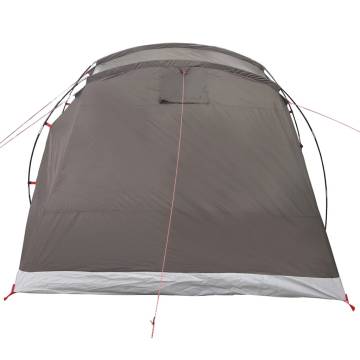  Family Tent Tunnel 6-Person Brown Waterproof