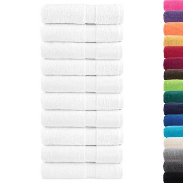  Premium Shower Towels SOLUND 10pcs White 70x140cm 600gsm