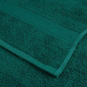  Premium Hand Towels SOLUND 10 pcs Green 50x100 cm 600 gsm