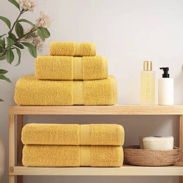  Premium Bath Towels SOLUND 4pcs Gold 100x150cm 600gsm