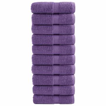  Premium Guest Towels SOLUND 10 pcs Purple 30x50 cm 600 gsm