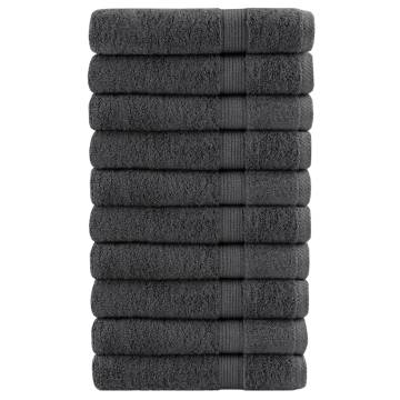  Premium Sauna Towels SOLUND 10pcs Anthracite 80x200cm 600gsm