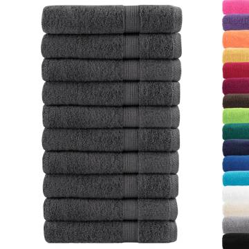  Premium Sauna Towels SOLUND 10pcs Anthracite 80x200cm 600gsm