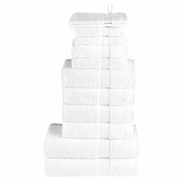  12 Piece Premium Towel Set SOLUND White 600 gsm