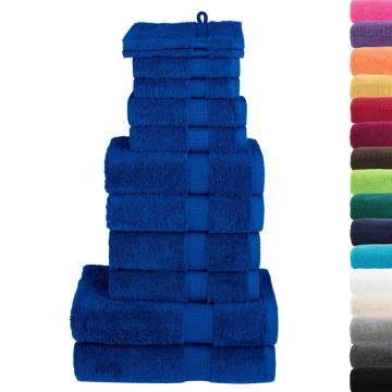  12 Piece Premium Towel Set SOLUND Blue 600 gsm