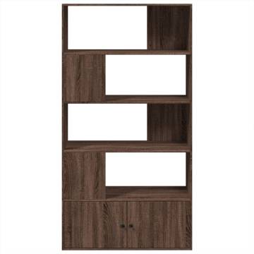  Bookcase Brown Oak 100x36x189 cm Engineered Wood