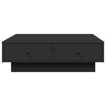  Coffee Table Black 90x90x28 cm Engineered Wood