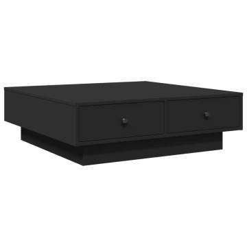  Coffee Table Black 90x90x28 cm Engineered Wood