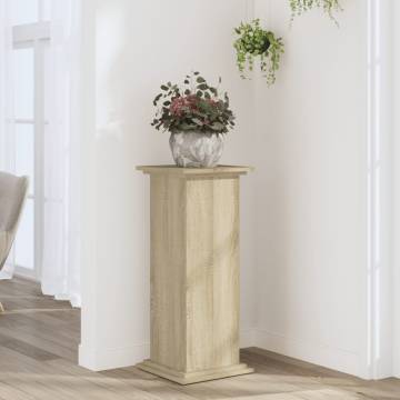  Plant Stand Sonoma Oak 33x33x80 cm Engineered Wood