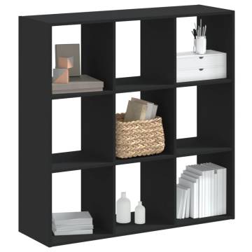  Bookcase Black 102x32x102 cm Engineered Wood