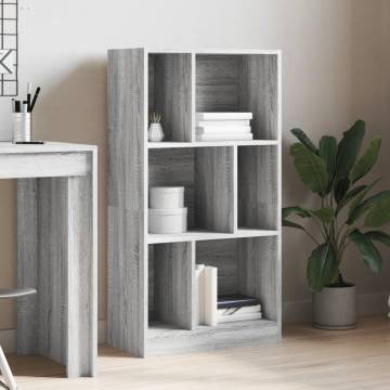  Bookcase Grey Sonoma 57x28.5x107.5 cm Engineered Wood