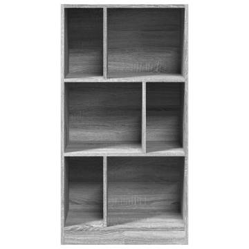  Bookcase Grey Sonoma 57x28.5x107.5 cm Engineered Wood