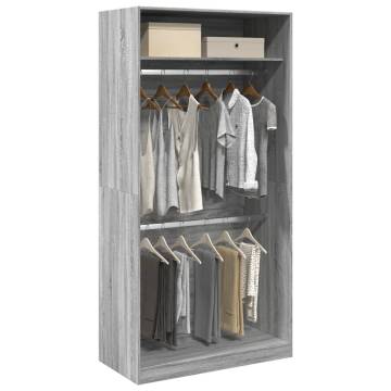  Wardrobe Grey Sonoma 100x50x200 cm Engineered Wood