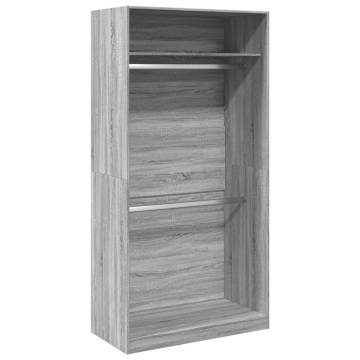  Wardrobe Grey Sonoma 100x50x200 cm Engineered Wood