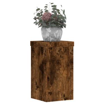  Plant Stands 2 pcs Smoked Oak 10x10x18 cm Engineered Wood