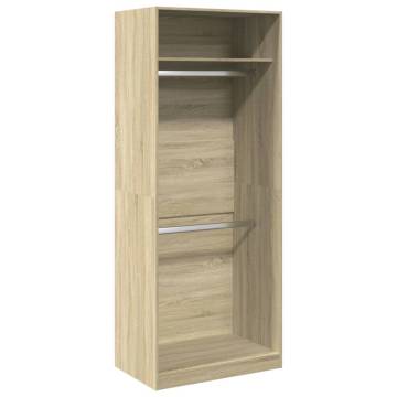  Wardrobe Sonoma Oak 80x50x200 cm Engineered Wood