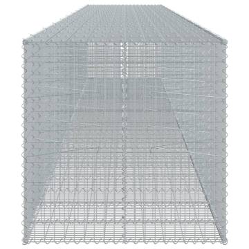  Gabion Basket with Cover 1050x100x100 cm Galvanised Iron