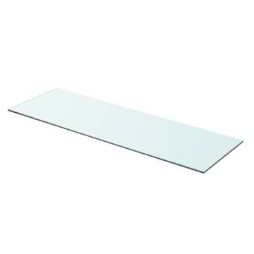  Shelves 2 pcs Panel Glass Clear 80x25 cm