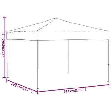  Folding Party Tent Black 3x3 m