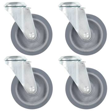  Bolt Hole Swivel Casters 4 pcs 100 mm