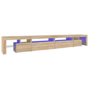 TV Cabinet with LED Lights Sonoma Oak 290x36.5x40 cm