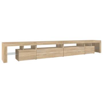 TV Cabinet with LED Lights Sonoma Oak 290x36.5x40 cm