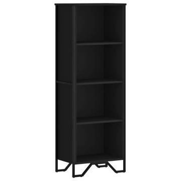  Bookcase Black 50x31x137.5 cm Engineered Wood