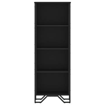  Bookcase Black 50x31x137.5 cm Engineered Wood