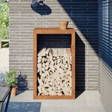  Firewood Rack 60x40x100 cm Corten Steel