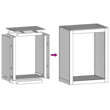  Firewood Rack 60x40x80 cm Stainless Steel