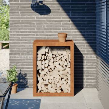  Firewood Rack 60x40x80 cm Corten Steel