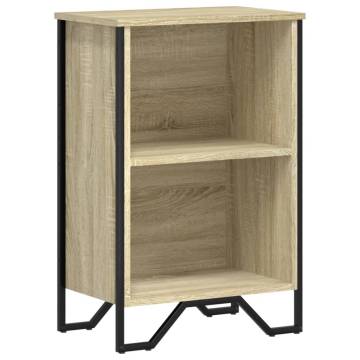  Bookcase Sonoma Oak 50x31x74.5 cm Engineered Wood